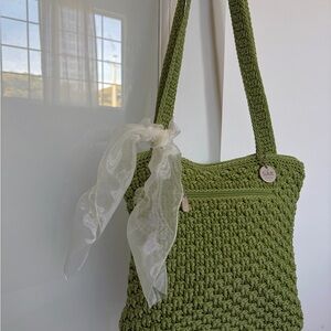 The Sak Green Crochet Tote Fairy Cottage Farm